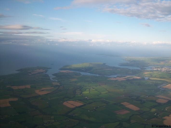 Vue aérienne de l'Irlande