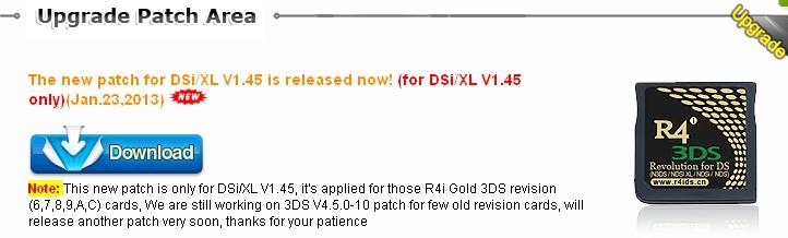 [maj]R4i gold 3DS:nouveau patch a été publié pour 3DS V4.5.0-10 dans R4i gold 3DS r4i-gold-3ds