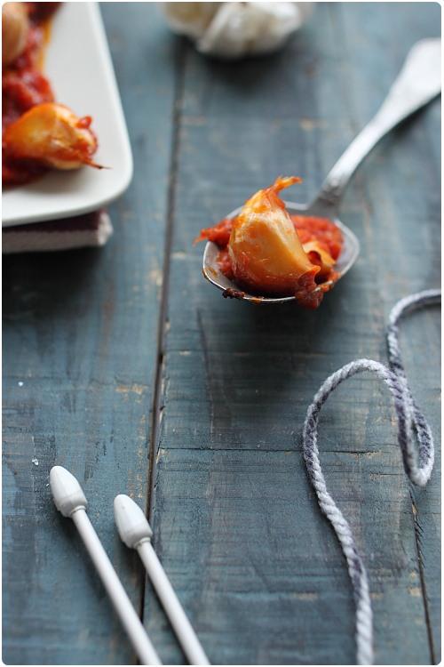 poulet-confit-ail-erable7 Poulet rôti à lail, tomates et sirop dérable