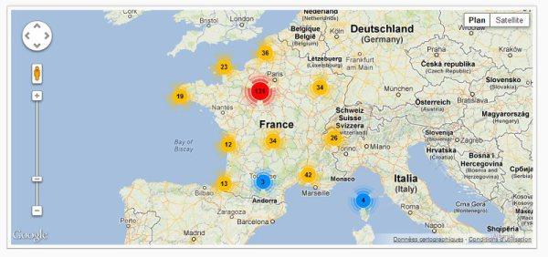 La France des écrivains, cartographie littéraire par la librairie Ivres de Livres la france des ecrivains