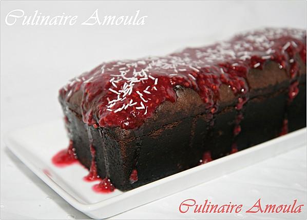 Cake chocolat framboises