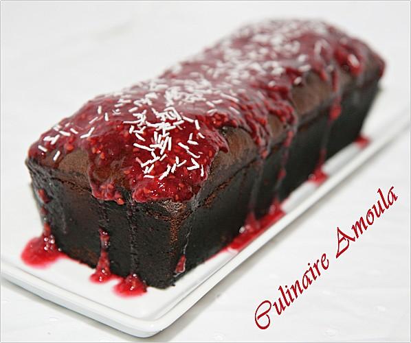 Cake chocolat framboise 1
