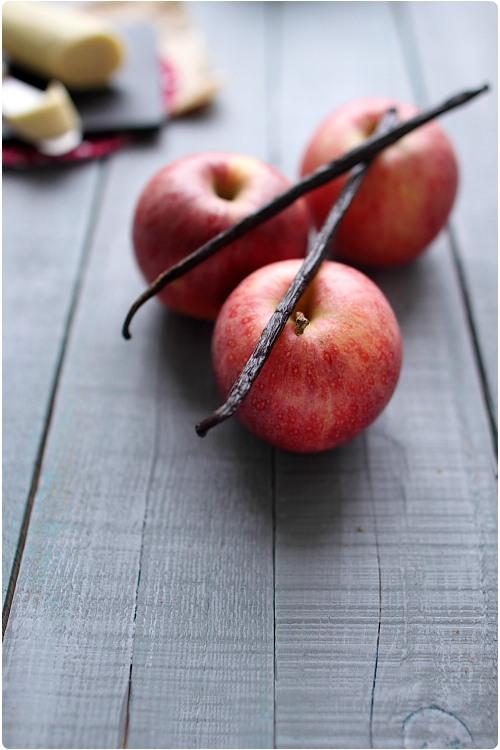 Tarte aux pommes au beurre de vanille