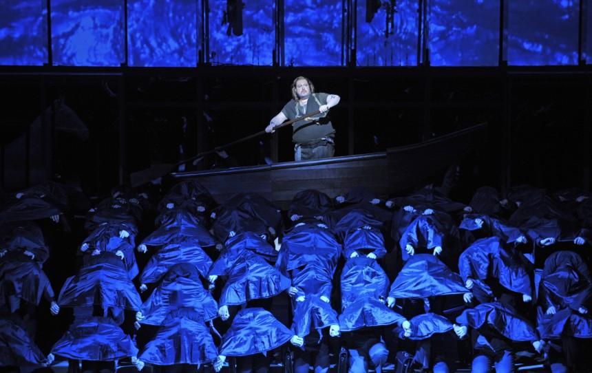 SiegfriedRhin BAYERISCHE STAATSOPER (MUNICH) 2012-2013: DER RING DES NIBELUNGEN de Richard WAGNER, GÖTTERDÄMMERUNG le 27 janvier 2013 (Dir.mus:Kent NAGANO, Ms en scène: Andreas KRIEGENBURG)