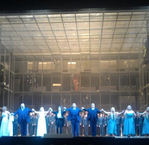 saluts BAYERISCHE STAATSOPER (MUNICH) 2012-2013: DER RING DES NIBELUNGEN de Richard WAGNER, GÖTTERDÄMMERUNG le 27 janvier 2013 (Dir.mus:Kent NAGANO, Ms en scène: Andreas KRIEGENBURG)