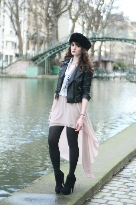 Rusalka jupe asymetrique rose