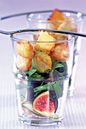 Salade dâ€™estragon et ravioles croustillantes