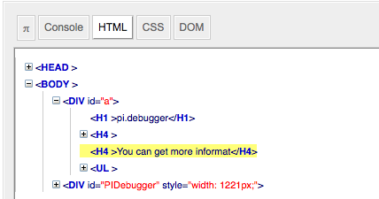 pi debugger javascript