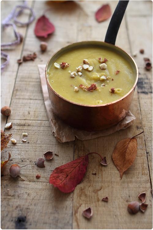 Velouté de pois cassé au chou