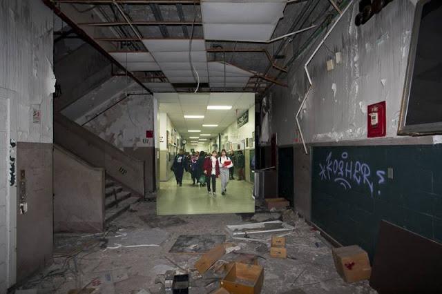 École abandonnée de Détroit | Hier et aujourd'hui