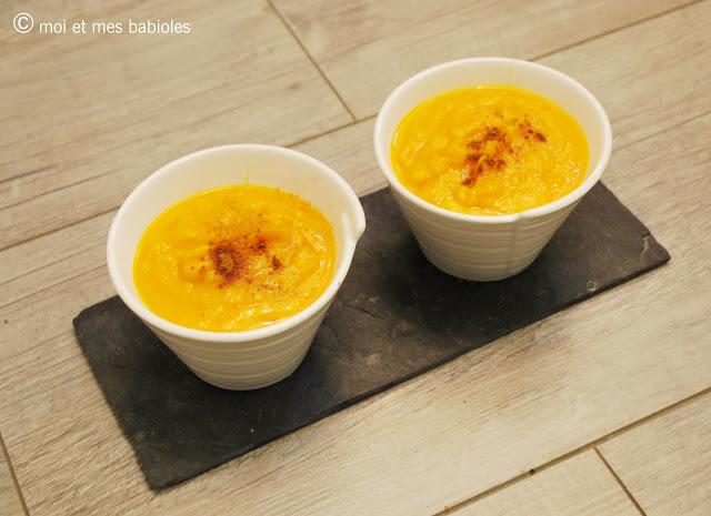 Velouté potimarron et patate douce à la cannelle Velouté potimarron et patate douce à la cannelle