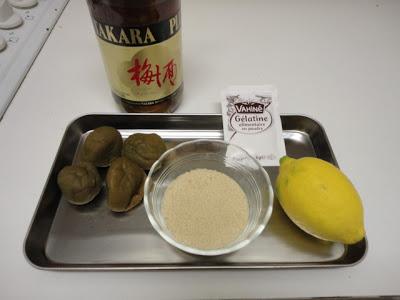 Gelée aux prunes japonaises - Dessert à l'Umeshu-  梅酒ゼリー