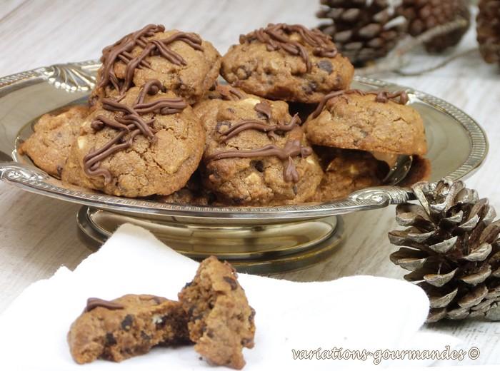 Délicieux biscuits aux trois chocolats {ou comment rendre plus agréable la préparation d'un exposé !}