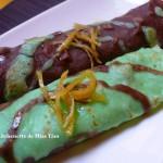 Crêpes Pandan Gingembre par La Kitchenette de Miss Tâm Crêpes au lait de coco, essence de pandanus et sirop de gingembre