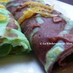 Crêpes Pandan Gingembre La Kitchenette de Miss Tâm Crêpes au lait de coco, essence de pandanus et sirop de gingembre