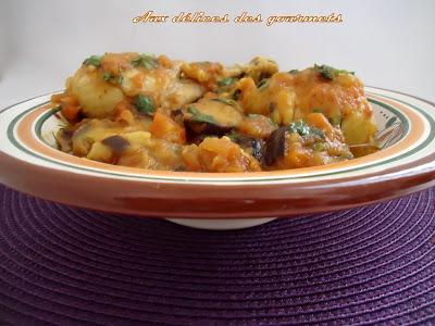 TAJINE DE POULET AUX AUBERGINES TAJINE DE POULET AUX AUBERGINES