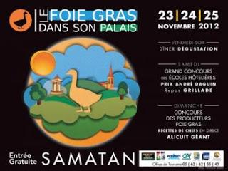 Le FOIE GRAS en SON PALAIS les 23, 24 et 25 Novembre 2012