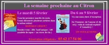 En Février au Citron Bleu ! En Février au Citron Bleu !