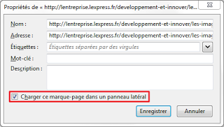 Firefox : visualiser des sites et videos dans le panneau lateral de gauche