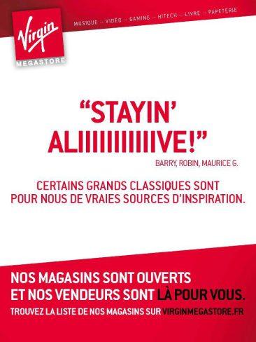 Coco Panel #14 virgin megastore publicité inspiration bee gees