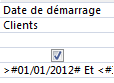 Créer sa première base de données Access – Partie 2 – Création d’une requête Champ date de démarrage début 2012