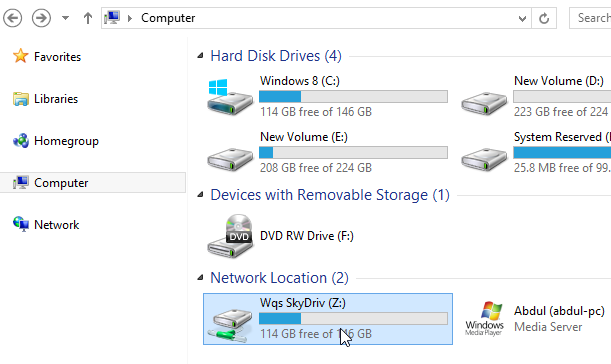 Map SkyDrive folder in Windows 8 and RT_Done