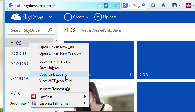 Map SkyDrive folder in Windows 8 and RT_Step2