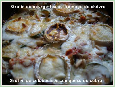 Gratin de courgettes au fromage de chèvre (ig bas) - Calabacines al gratín con queso de cabra (ig bajo) Gratin de courgettes au fromage de chèvre (ig bas) - Calabacines al gratín con queso de cabra (ig bajo)