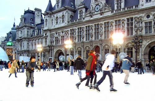 Faire du patin à glace à Paris en Février