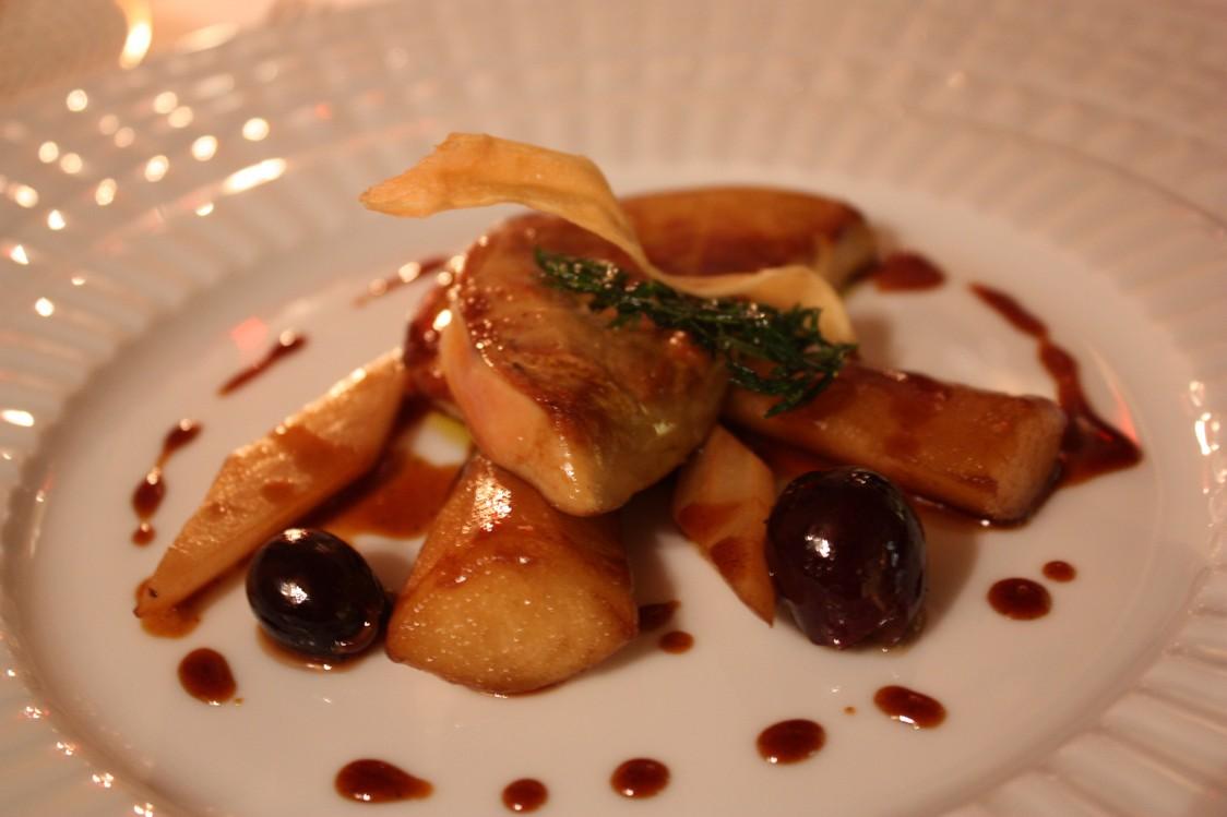 Foie gras de canard lobe poêlé salsifis...