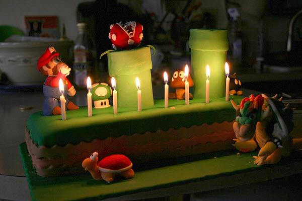 Gâteau d'anniversaire Mario