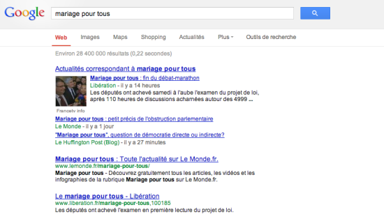 Google paye sa tournée de cacahuètes à la presse française google search