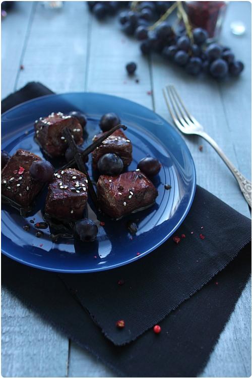 canard-laque-raisin6 Magret de canard laqué à la vanille