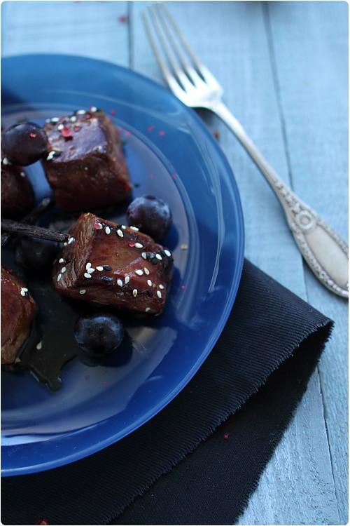 canard-laque-raisin5 Magret de canard laqué à la vanille