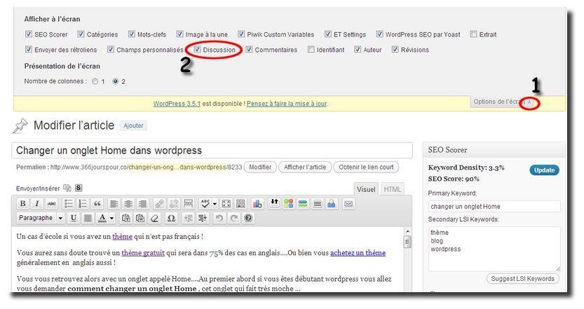 activer les discussions activer les discussions