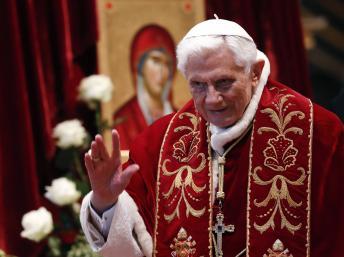 Le pape Benoît XVI le 9 février 2013.