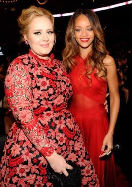 Grammy Awards 2013 : Rihanna et Adele LES STARS S’AFFICHENT AUX GRAMMY AWARDS 2013 : CHRIS BROWN ET RIHANNA AUSSI