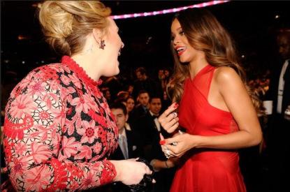 Grammy Awards 2013 : Adele et Rihanna LES STARS S’AFFICHENT AUX GRAMMY AWARDS 2013 : CHRIS BROWN ET RIHANNA AUSSI