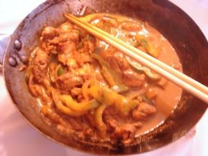 poulet satay wok