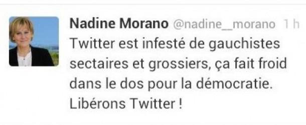 Nadine Morano: « Twitter est infesté de gauchistes sectaires »