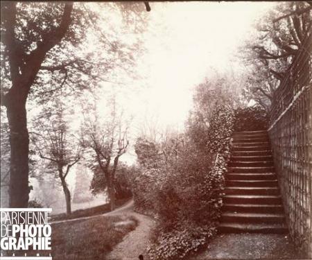 Paris sur les pas d’Eugène Atget & balade de Rambuteau au Panthéon (Paris 4,5,6) escalier-parc-delessert_atget