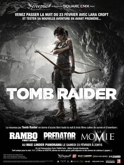 Tomb Raider passe la nuit du 23 février au Max Linder !‏
