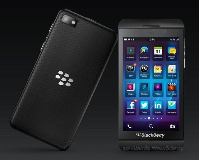 Le smartphone BlackBerry Z10 disponible chez Orange
