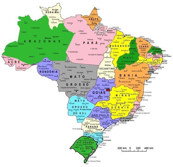 carte etats brasil