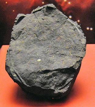 De nombreuses météorites sont venues heurter la Terre, comme celle à l'image, celle de Murchison (Australie). Elle contenait des acides aminés, éléments indispensables à la vie telle qu'on la connaît sur Terre. Pourquoi d'autres avant elles n'auraient pas pu le faire ? 