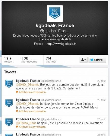 kgbdeals twitter france 446x550 #fail #réseauxsociaux #kgbdeals un e commercant sans relation client en ligne