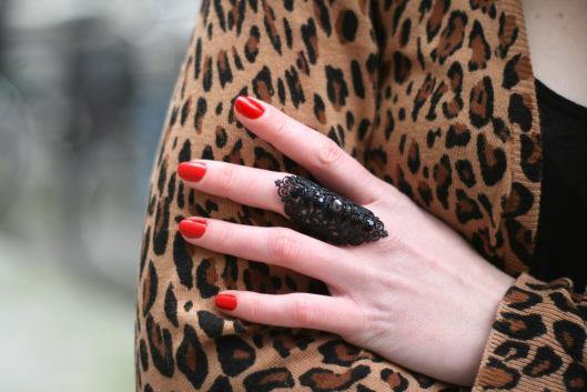 Felidae bague dentelle noire crezus