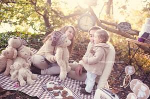 « Le goûter de Marianne et ses ours » : séance photos enfant mise en scène