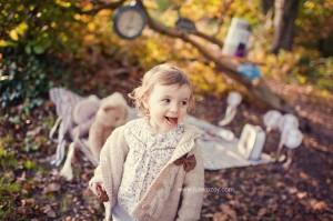 « Le goûter de Marianne et ses ours » : séance photos enfant mise en scène