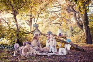 « Le goûter de Marianne et ses ours » : séance photos enfant mise en scène